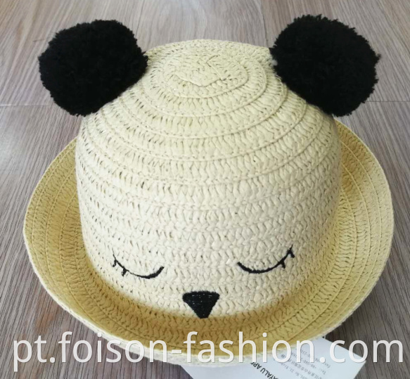 Hot Sell Kids New Animal With A Straw Hat For Girls Beach Hat1